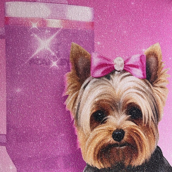 🩷🌸Pink Stanley & Yorkie glam room art - Design District - Picture 4 of 9